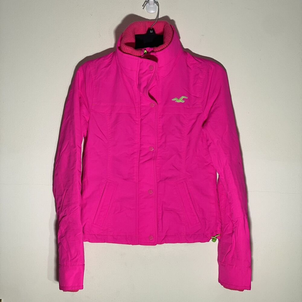 Y2K Vintage Hollister NWT Womens All Weather Pink Jacket Fleece Size XS